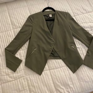 H&M olive green blazer size 2